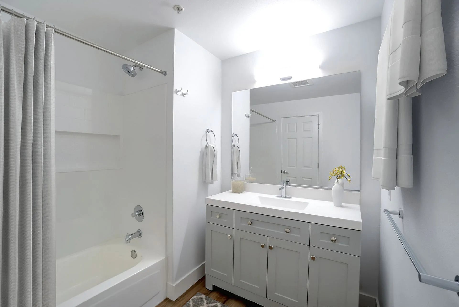 Bathroom with vanity and tub-shower
