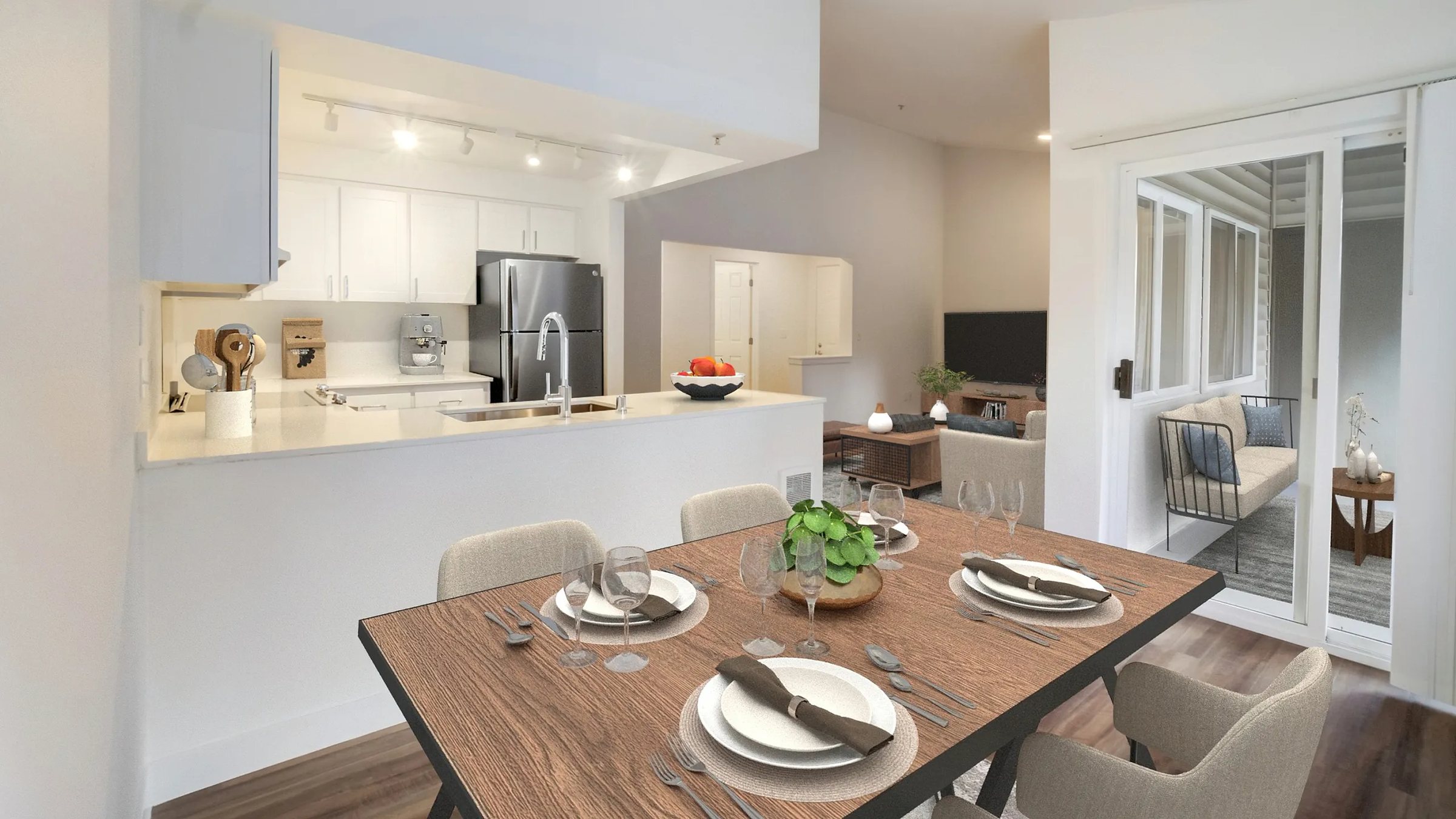 Dining area next to the kitchen